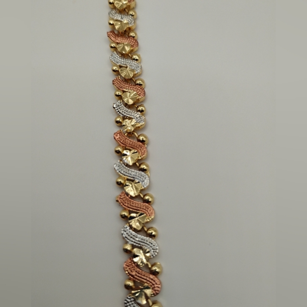 Elegant Gold, Silver, and Rose Gold Bracelet - Picture 6 of 7
